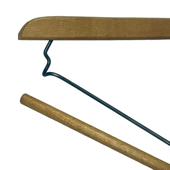Vintage Hart Schaffner & Marx Wood Locking Suit Hanger 17" Wishbone Grand Rapids - Picture 7 of 12